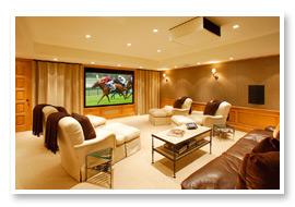 Your home entertainment set up will mimic a movie theater’s video and audio feeling in the privacy of your home.